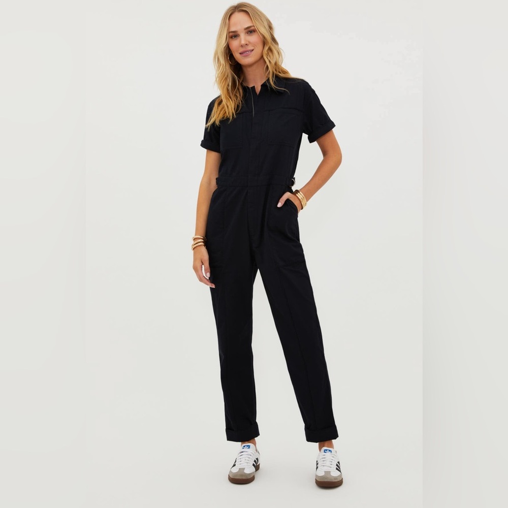 Beach Riot Racertrack Twill Jumpsuit, Size Medium, $168